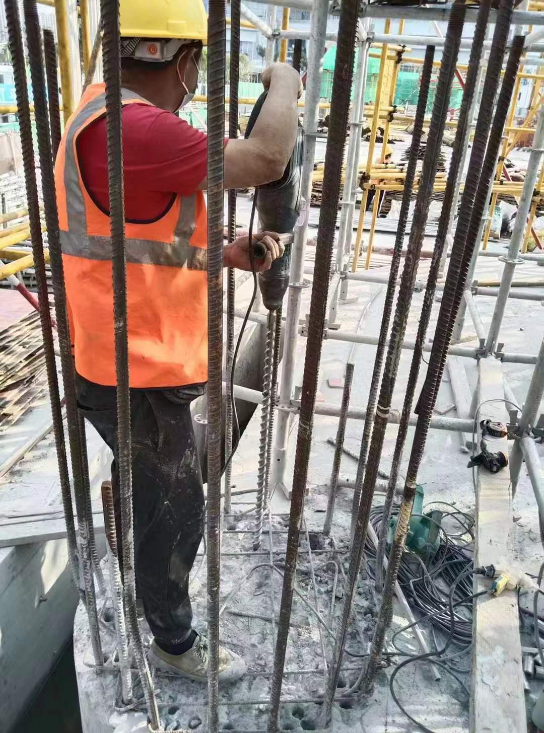 九江增大截面法加固框架柱施工方案